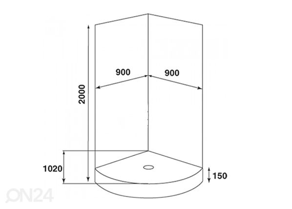 Душевая кабина Duschy 90x90 см размеры