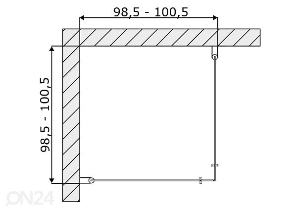 Душевая кабина Duschy Corner 100x100 см размеры