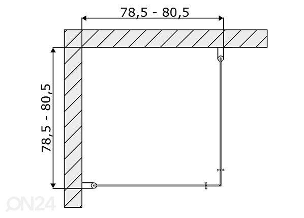 Душевая кабина Duschy Corner 80x80 см размеры