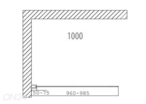 Душевая стенка Duschy Wall 100 см размеры