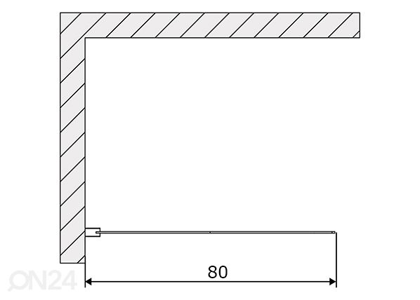 Душевая стенка Duschy Wall High 80 см размеры