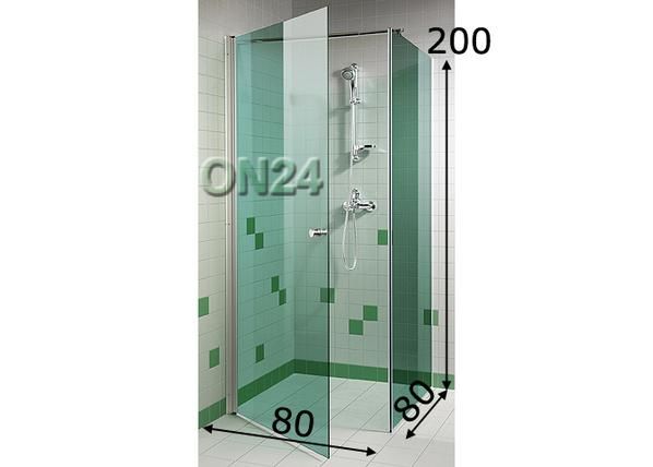 Душевой уголок 80x80x200 см зелёный размеры