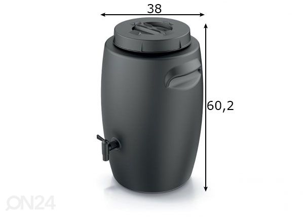 Емкость для воды для приготовления натурального удобрения 55 л размеры