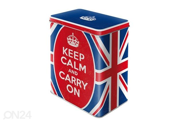 Жестяная банка Keep calm and carry on 3 л