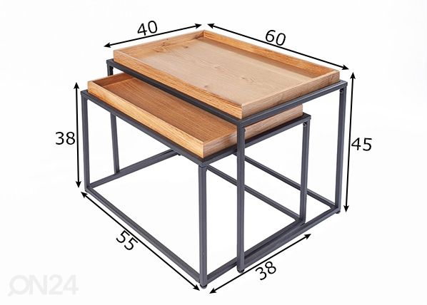 Журнальные столики Elements размеры