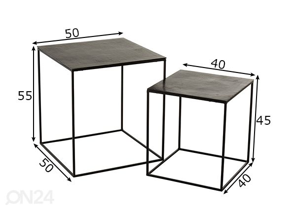 Журнальные столы Oxi, 2 шт размеры