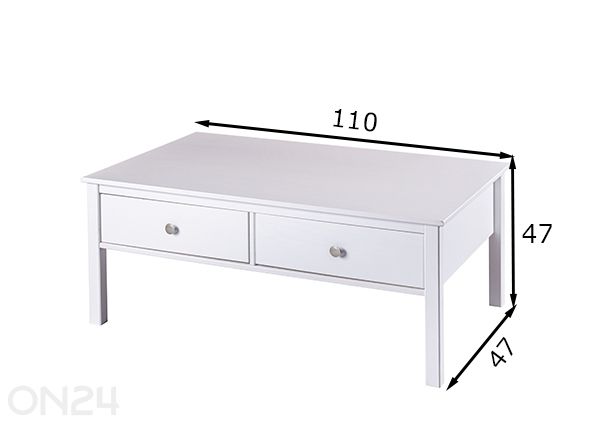 Журнальный столик Chilly Home 70x110 см размеры