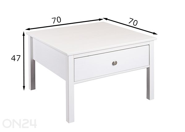 Журнальный столик Chilly Home 70x70 см размеры