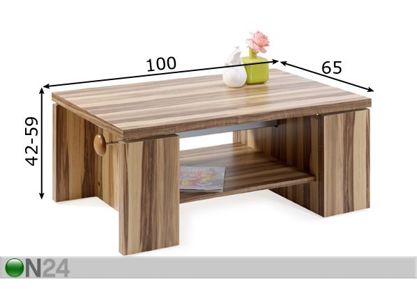 Журнальный столик Concept размеры