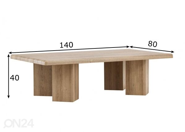 Журнальный столик Lillehammer 140x80 см размеры