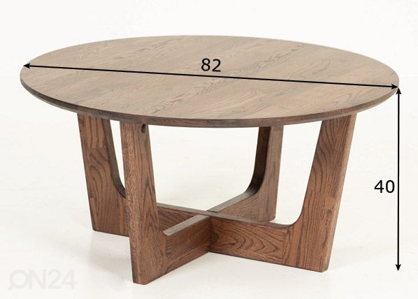 Журнальный стол Ø 82 cm размеры
