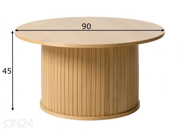 Журнальный стол Ø 90 cm размеры