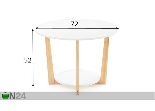 Журнальный стол Ø72 cm размеры