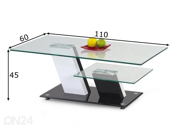 Журнальный стол 110x65 cm размеры