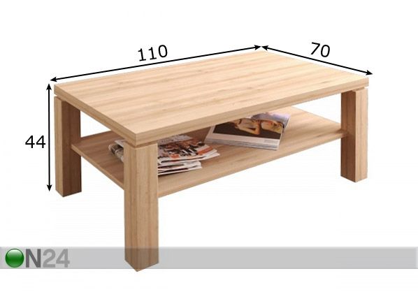 Журнальный стол 110x70 cm размеры