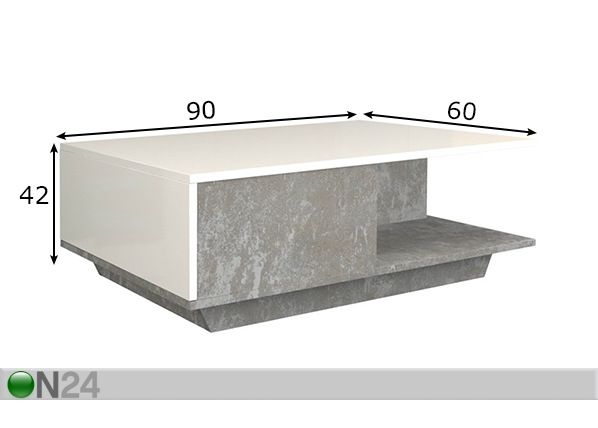 Журнальный стол 90x60 cm размеры