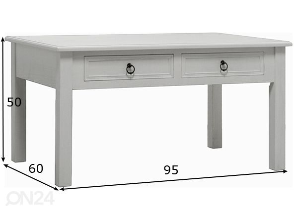 Журнальный стол 95x60 cm размеры