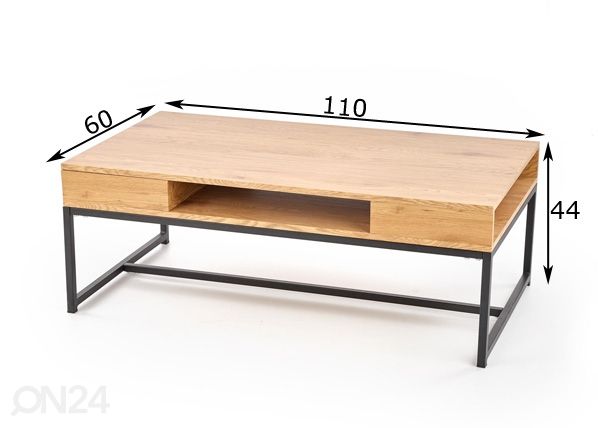 Журнальный стол Adelle 110x60 cm размеры