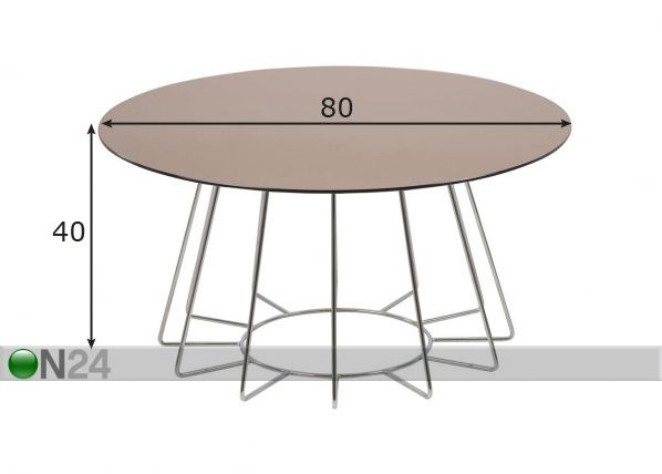 Журнальный стол Casia Ø 80 cm размеры