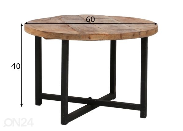 Журнальный стол Iron Ø 60 cm размеры
