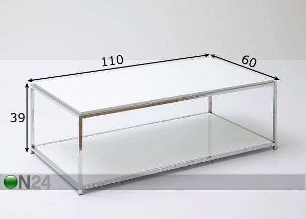 Журнальный стол Isa 110x60 cm размеры