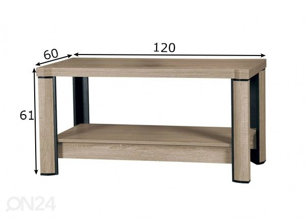 Журнальный стол Laila 120x60 см размеры