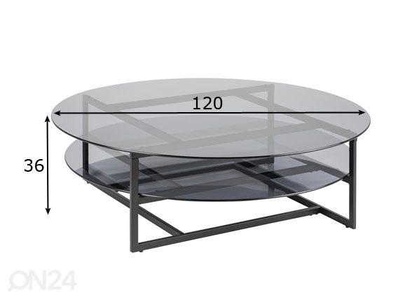 Журнальный стол Loke Ø 120 cm размеры
