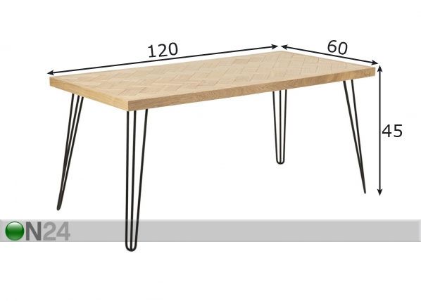 Журнальный стол Maidstone 60x120 cm размеры