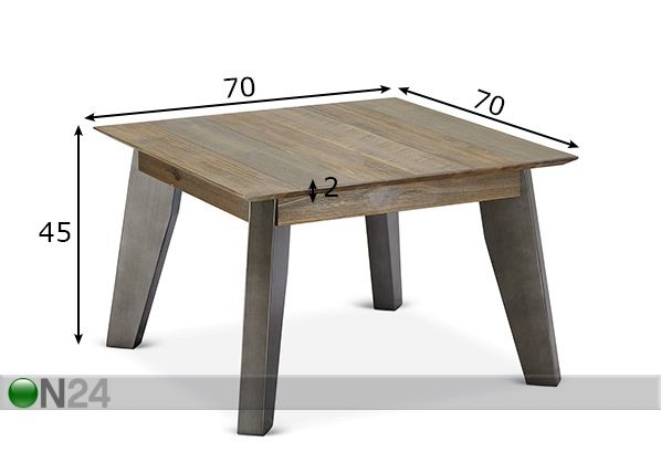 Журнальный стол Malaga 70x70 cm размеры