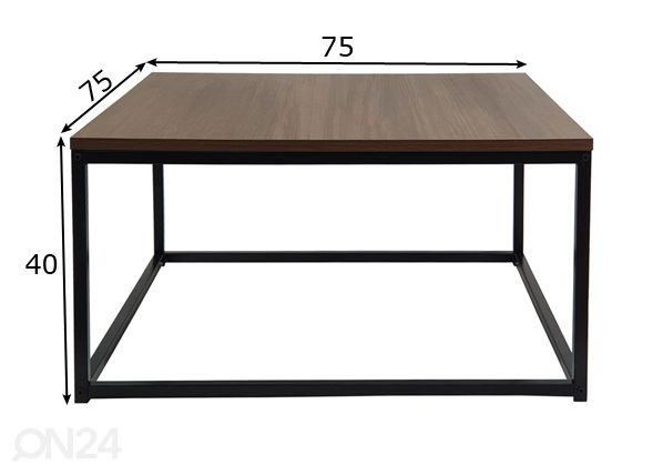 Журнальный стол Nevada 75x75 cm размеры