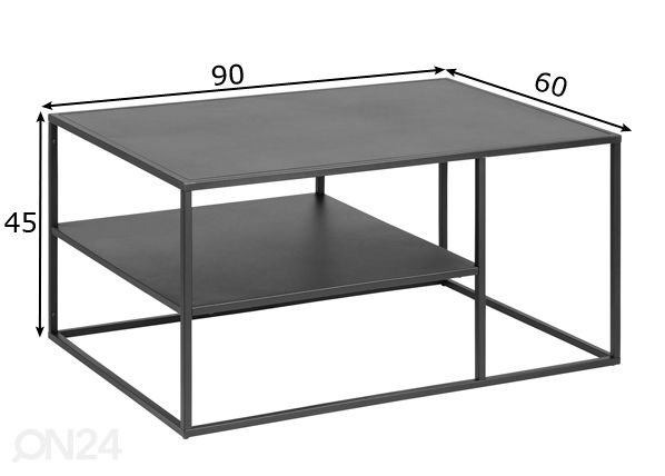 Журнальный стол Newton 90x60 cm размеры
