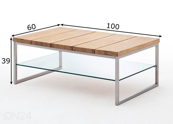 Журнальный стол Norge 100x60 cm размеры