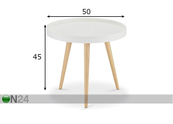 Журнальный стол Opus Ø 50 cm размеры
