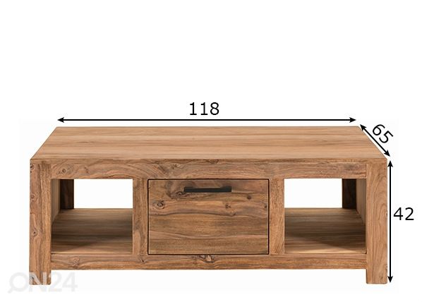 Журнальный стол Sanam 118x65 cm размеры