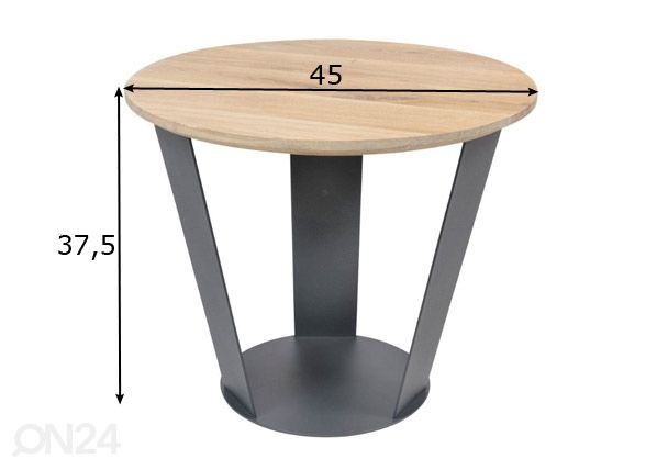 Журнальный стол Shine Ø 45 cm размеры