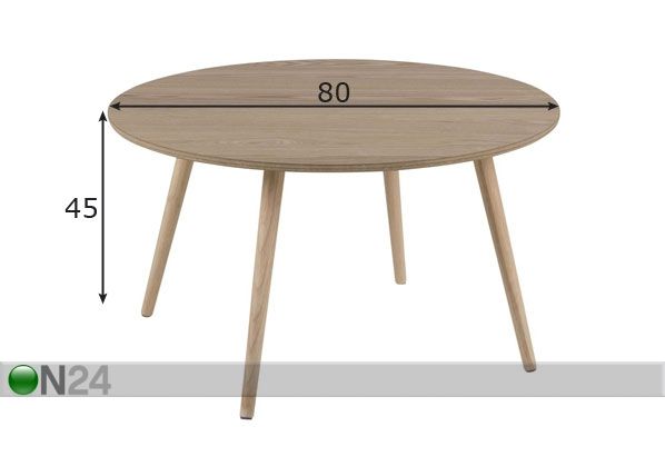 Журнальный стол Stafford Ø 80 cm размеры