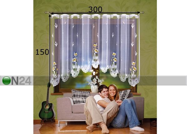 Занавеска Ирис 300x150cm размеры