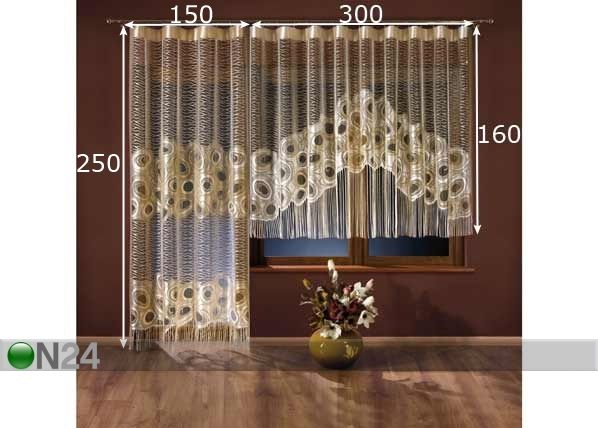 Занавеска Rozalia 150x250 см размеры