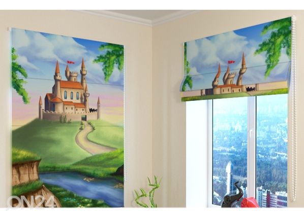 Затемняющая римская штора Castle for a Princess 100x120 cm