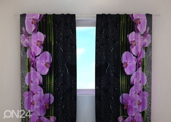 Затемняющая штора Orchids on black 240x220 cm