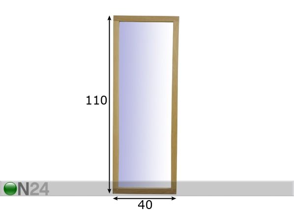 Зеркало в дубовой раме Starlight 40x110 см размеры