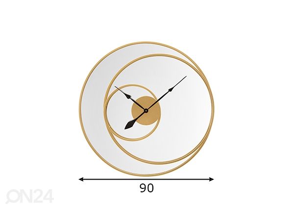 Зеркало настенное с часами 90 cm размеры
