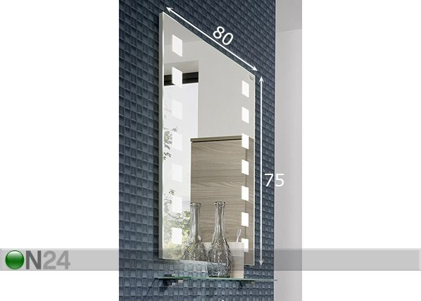 Зеркало со светильником Lima 80x75 cm размеры