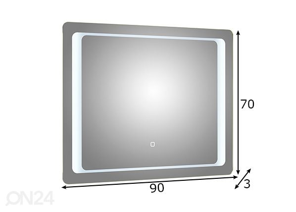 Зеркало с LED-подветкой 21 размеры