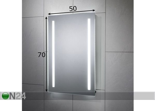 Зеркало с LED подсветкой Gina размеры