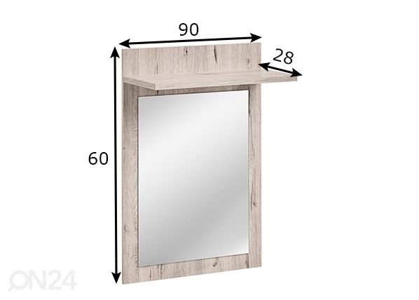 Зеркало 60x90 см размеры