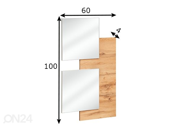 Зеркало Easy 1 размеры