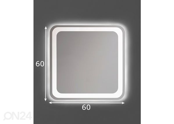 Зеркало Romeo LED 60x60 cm размеры