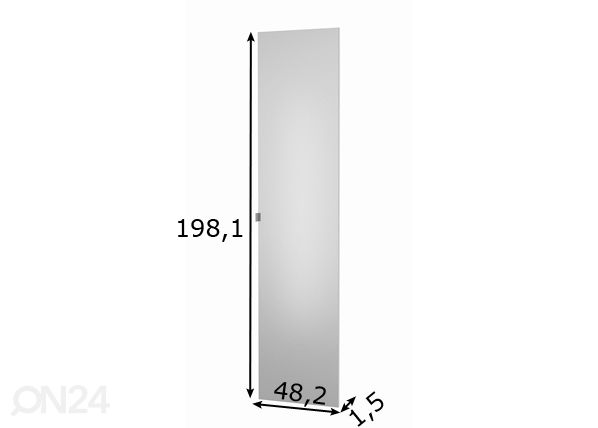 Зеркальная дверь для шкафа Save h 200 cm размеры
