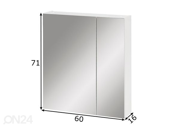 Зеркальный шкаф Lorenz размеры